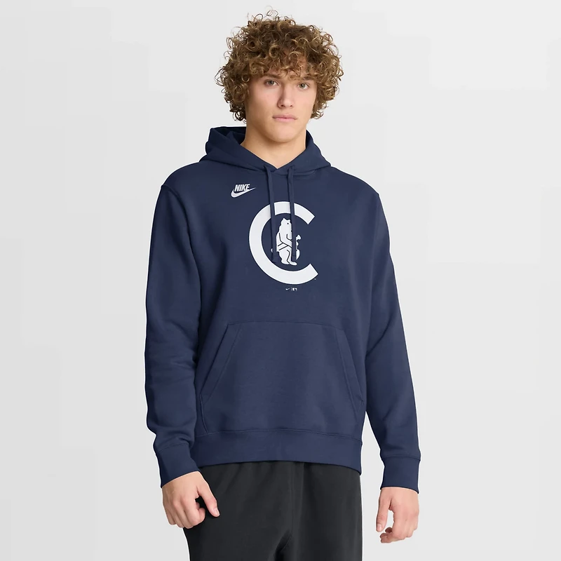 Nike Chicago Cubs Cooperstown Collection Logo Club Hoodie