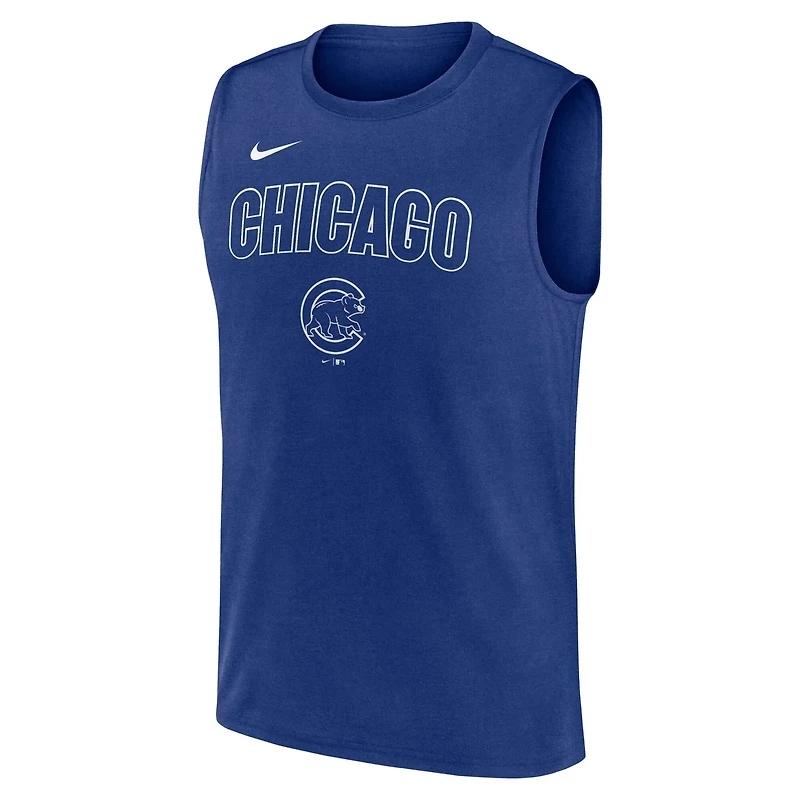 Nike Chicago Cubs Knockout Performance Muscle Tank Top