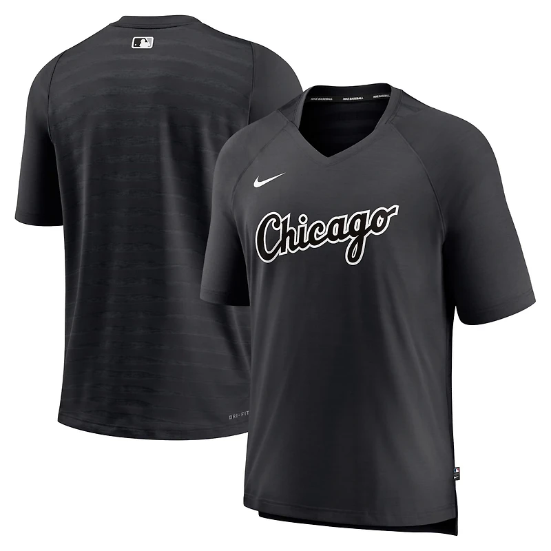 Nike Chicago White Sox Authentic Collection Pregame Raglan Performance V-Neck T-Shirt