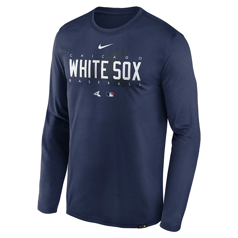 Nike Chicago White Sox Authentic Collection Team Logo Legend Performance Long Sleeve T-Shirt