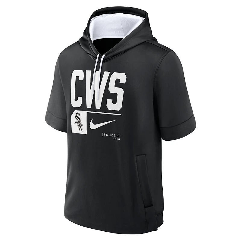 Nike Chicago White Sox Tri Code Lockup Short Sleeve Pullover Hoodie