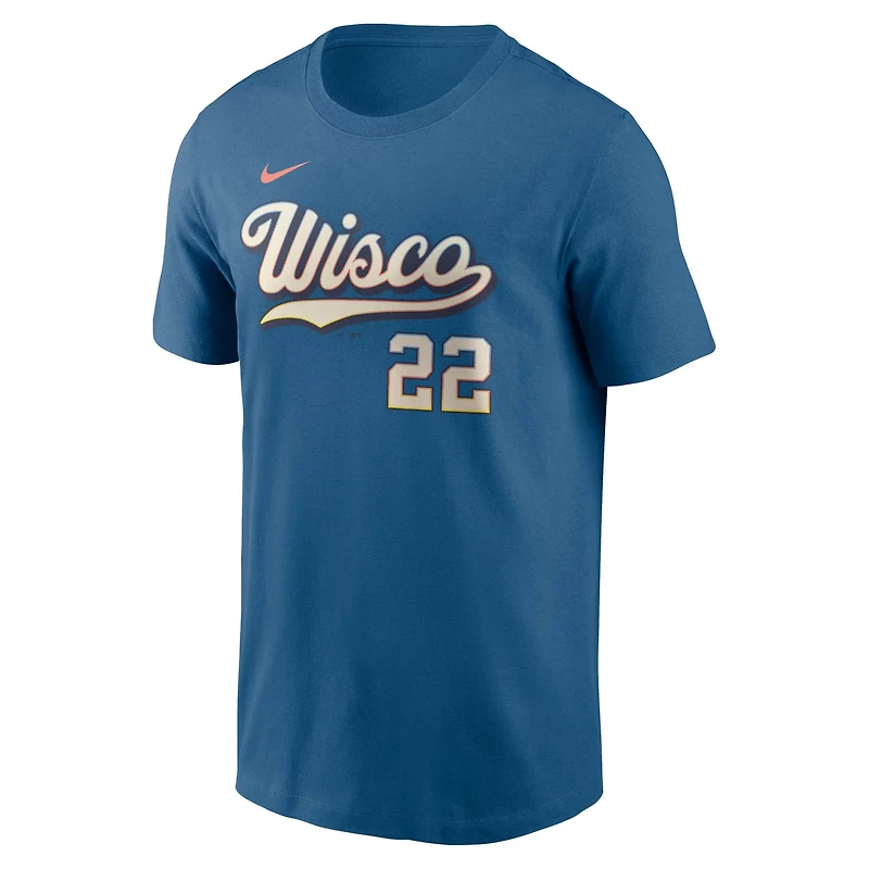 Nike Christian Yelich Milwaukee Brewers 2026 City Connect Name  Number T-Shirt