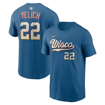 Nike Christian Yelich Milwaukee Brewers 2026 City Connect Name  Number T-Shirt