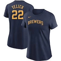 Nike Christian Yelich Milwaukee Brewers Name  Number T-Shirt