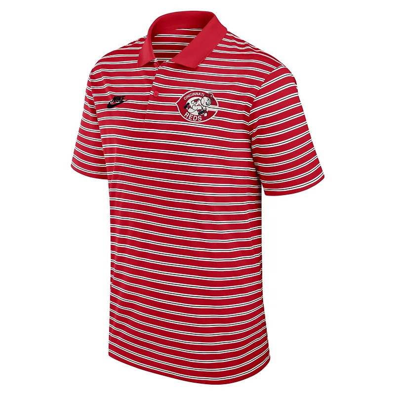 Nike Cincinnati s Cooperstown Collection Dri-FIT Victory Striped Polo