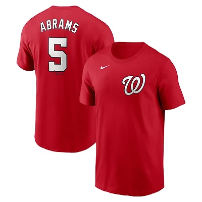Nike CJ Abrams Washington Nationals Fuse Name  Number T-Shirt