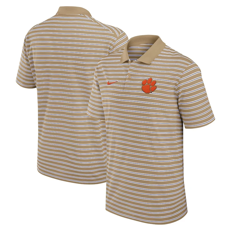 Nike Clemson Tigers Athletic Prep Striped Performance Polo