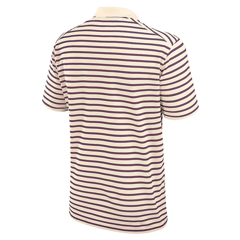 Nike Clemson Tigers Primary Logo Striped Dri-FIT Polo