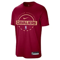 Nike Cleveland Cavaliers 2025 26 On-Court Flare Dri-FIT Tri-Blend Practice T-Shirt