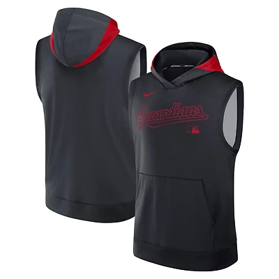 Nike Cleveland Guardians Authentic Collection Performance Sleeveless Pullover Hoodie