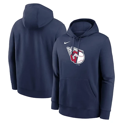 Nike Cleveland Guardians Logo Club Fleece Pullover Hoodie