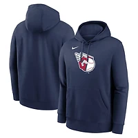 Nike Cleveland Guardians Logo Club Fleece Pullover Hoodie