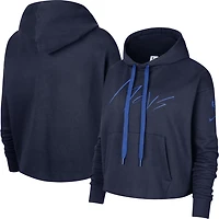 Nike Dallas Mavericks Split Flip Courtside Cropped Pullover Hoodie