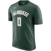 Nike Damian Lillard Hunter Milwaukee Bucks Name  Number T-Shirt