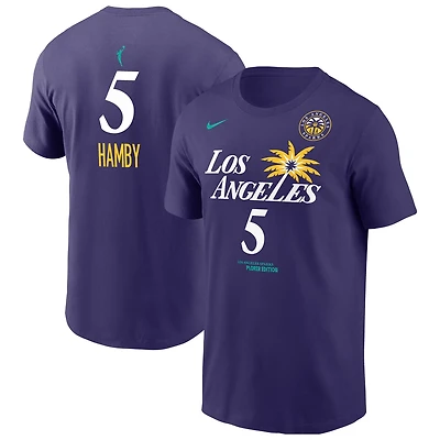 Nike Dearica Hamby Los Angeles Sparks Explorer Edition Name  Number T-Shirt