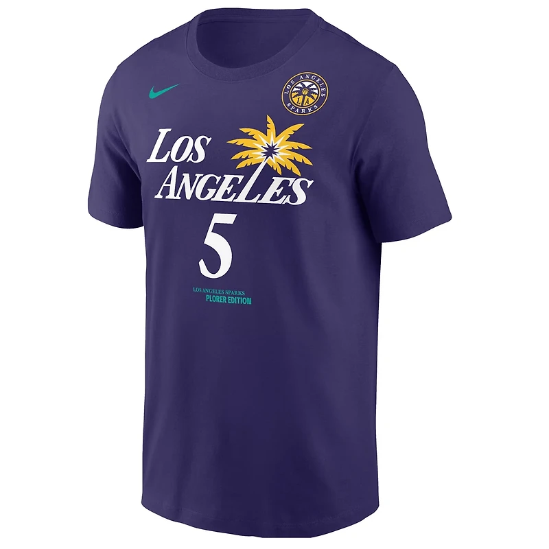 Nike Dearica Hamby Los Angeles Sparks Explorer Edition Name  Number T-Shirt