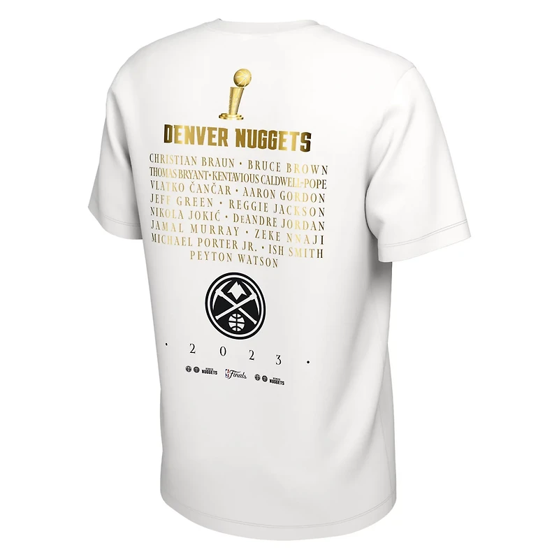 Nike Denver Nuggets 2023 NBA Finals Champions Celebration Roster T-Shirt