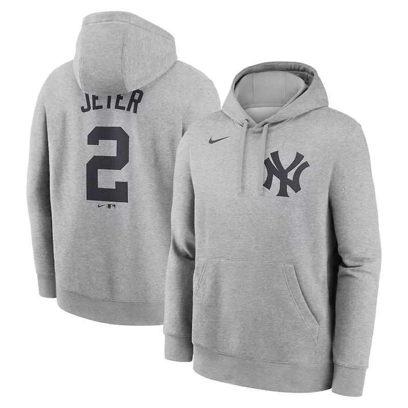 Nike Derek Jeter New York Yankees Player Name Number Club Fleece Pullover Hoodie