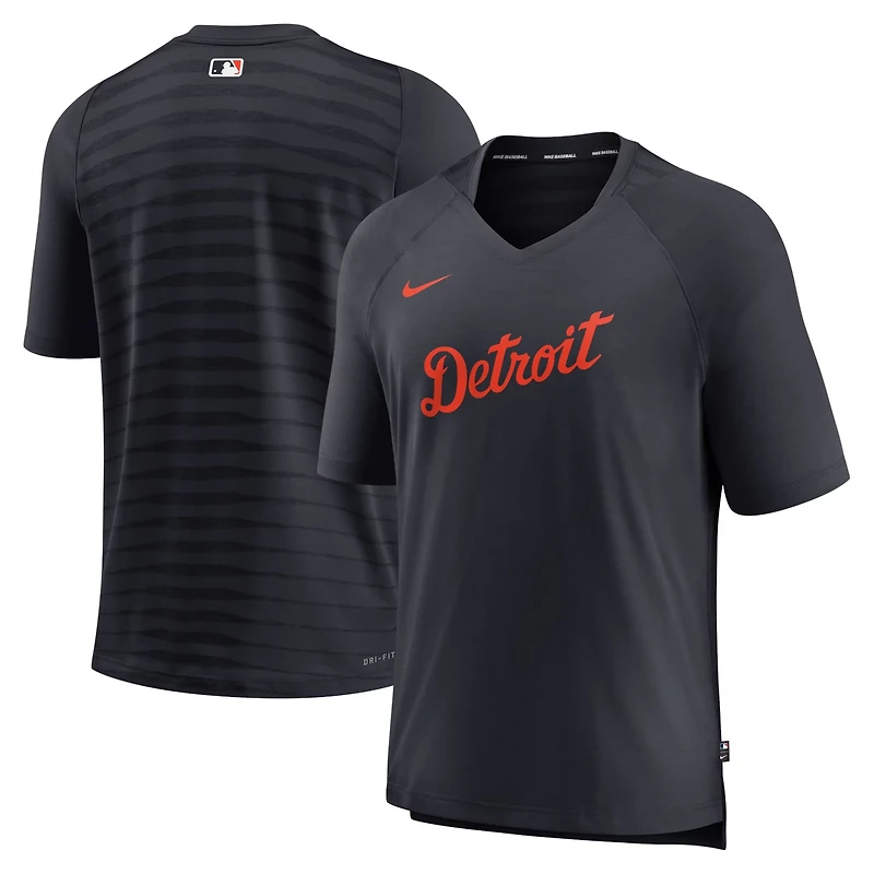 Nike Detroit Tigers Authentic Collection Pregame Raglan Performance V-Neck T-Shirt
