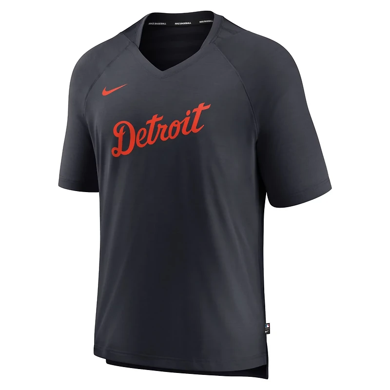 Nike Detroit Tigers Authentic Collection Pregame Raglan Performance V-Neck T-Shirt