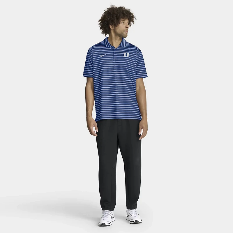 Nike Duke Blue Devils 2025 Coaches Premium Tour Stripe Dri-FIT Polo