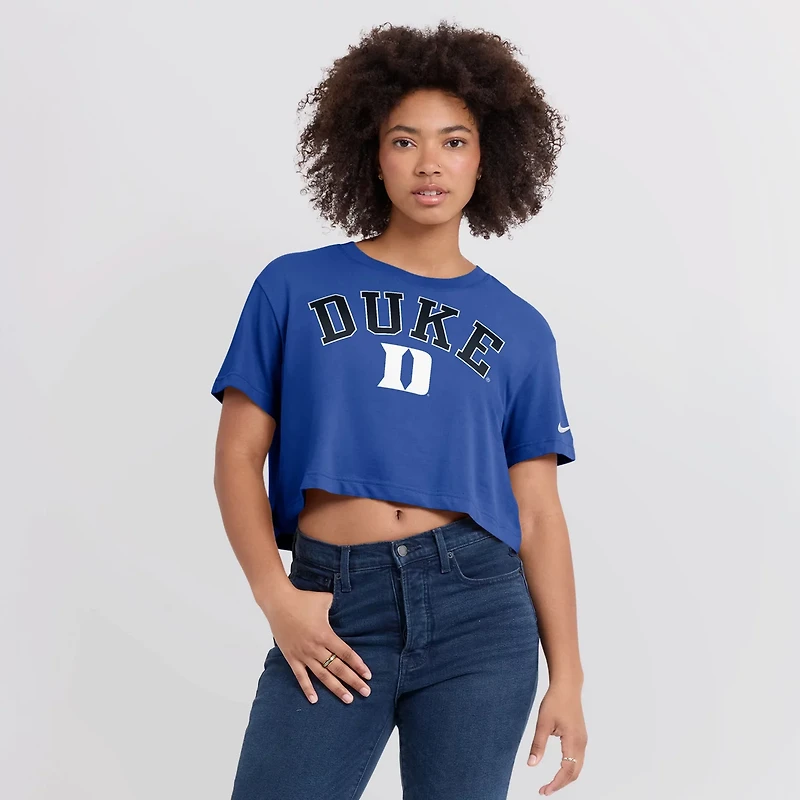 Nike Duke Blue Devils Athletic Prep Arch Performance Cropped T-Shirt