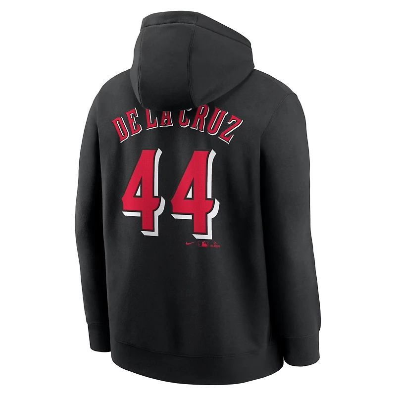 Nike Elly De La Cruz Cincinnati Reds Player Name  Number Club Fleece Pullover Hoodie