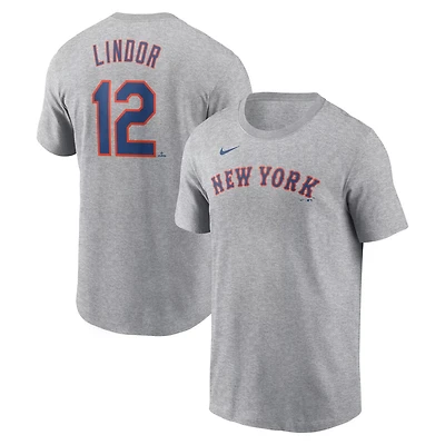 Nike Francisco Lindor New York Mets Fuse Name Number T-Shirt