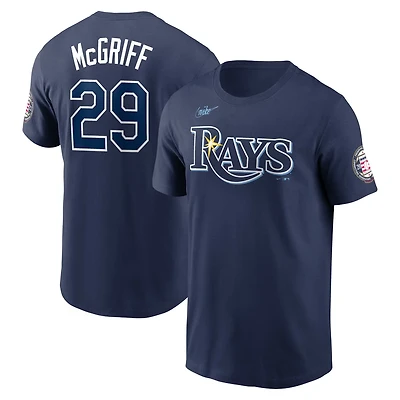 Nike Fred McGriff Tampa Bay Rays Name  Number Hall of Fame T-Shirt