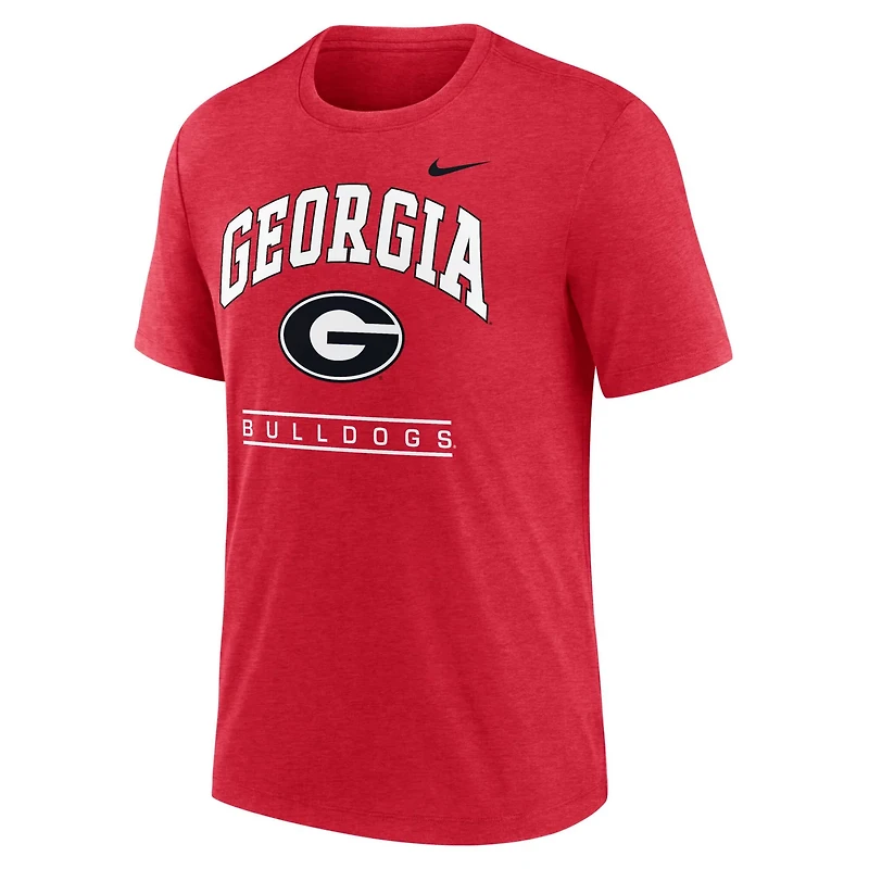 Nike Georgia Bulldogs Arch Over Logo Tri-Blend T-Shirt
