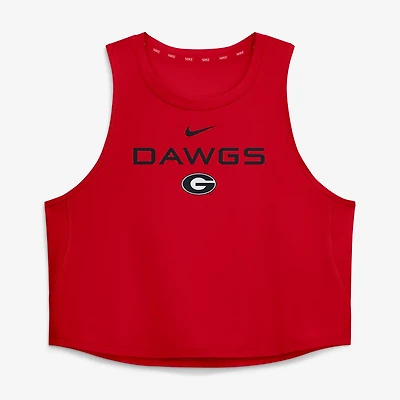 Nike Georgia Bulldogs One Dri-FIT Cropped Tank Top