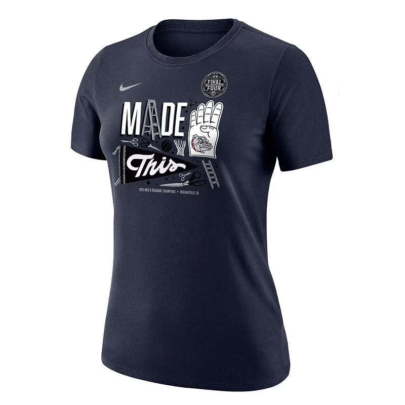 Nike Gonzaga Bulldogs 2021 NCAA Men's Basketball Tournament March Madness Final Four Bound Regional Locker Room T-Shirt