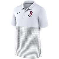 Nike /Gray Boston Red Sox Home Plate Striped Polo
