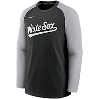 Nike /Gray Chicago White Sox Authentic Collection Pregame Performance Raglan Pullover Sweatshirt