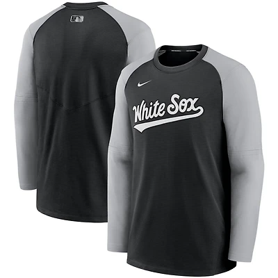 Nike /Gray Chicago White Sox Authentic Collection Pregame Performance Raglan Pullover Sweatshirt