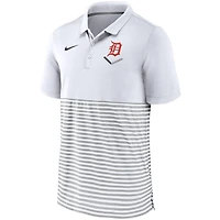 Nike Gray Detroit Tigers Home Plate Striped Polo