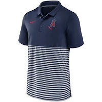 Nike Gray Los Angeles Angels Home Plate Striped Polo