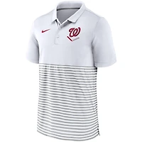 Nike /Gray Washington Nationals Home Plate Striped Polo
