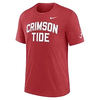 Nike Heather Alabama Tide Campus Collegiate Block Tri-Blend T-Shirt