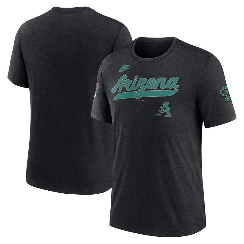 Nike Heather Arizona Diamondbacks Cooperstown Collection Eras Tri-Blend T-Shirt