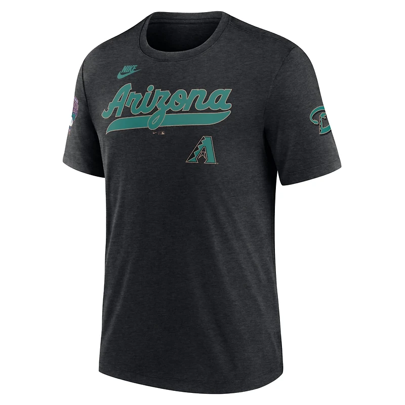Nike Heather Arizona Diamondbacks Cooperstown Collection Eras Tri-Blend T-Shirt