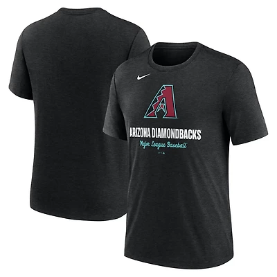 Nike Heather Arizona Diamondbacks Logo Tri-Blend T-Shirt