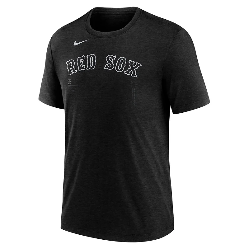 Nike Heather Boston Red Sox Lights Out Tri-Blend T-Shirt
