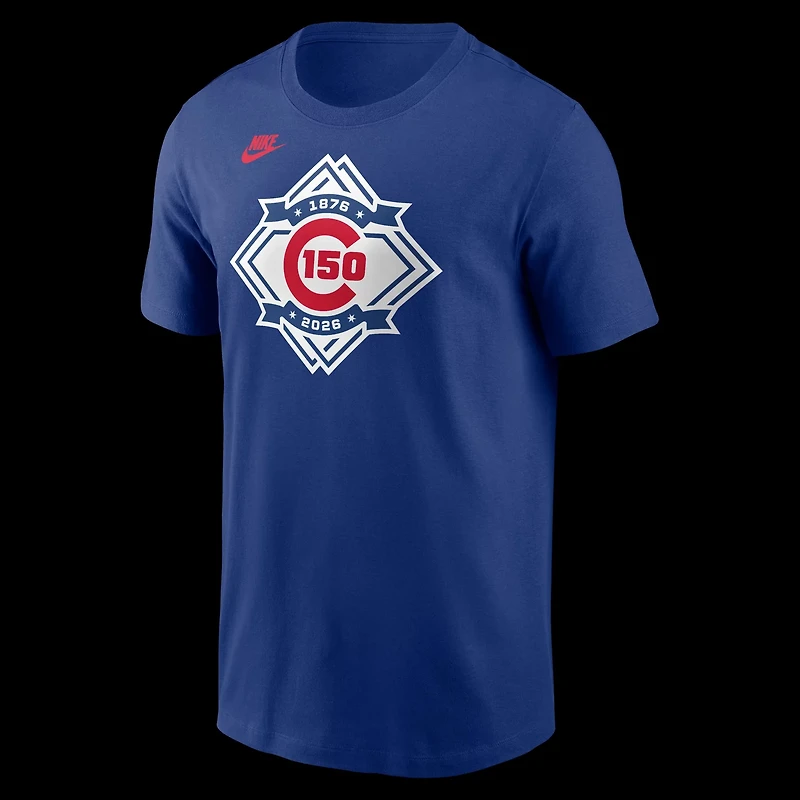 Nike Heather Chicago Cubs 150th Anniversary Tri-Blend T-Shirt