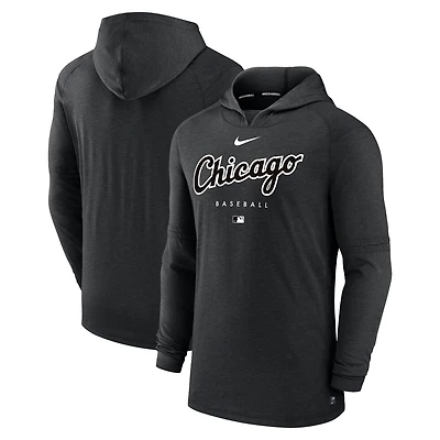 Nike Heather Chicago White Sox Authentic Collection Early Work Tri-Blend Performance Pullover Hoodie