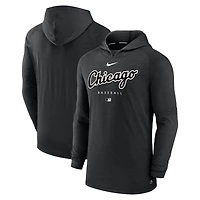 Nike Heather Chicago White Sox Authentic Collection Early Work Tri-Blend Performance Pullover Hoodie