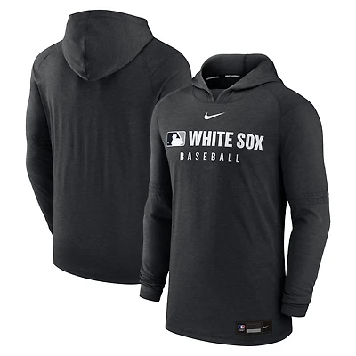 Nike Heather Chicago White Sox Authentic Collection Tri-Blend Performance Pullover Hoodie