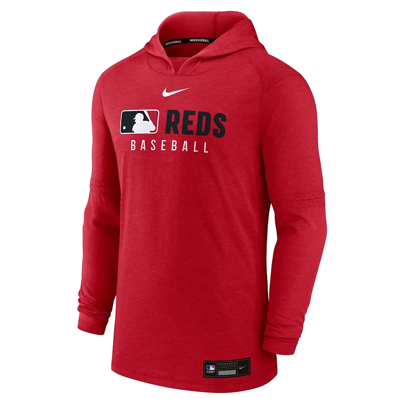 Nike Heather Cincinnati s Authentic Collection Tri-Blend Performance Pullover Hoodie