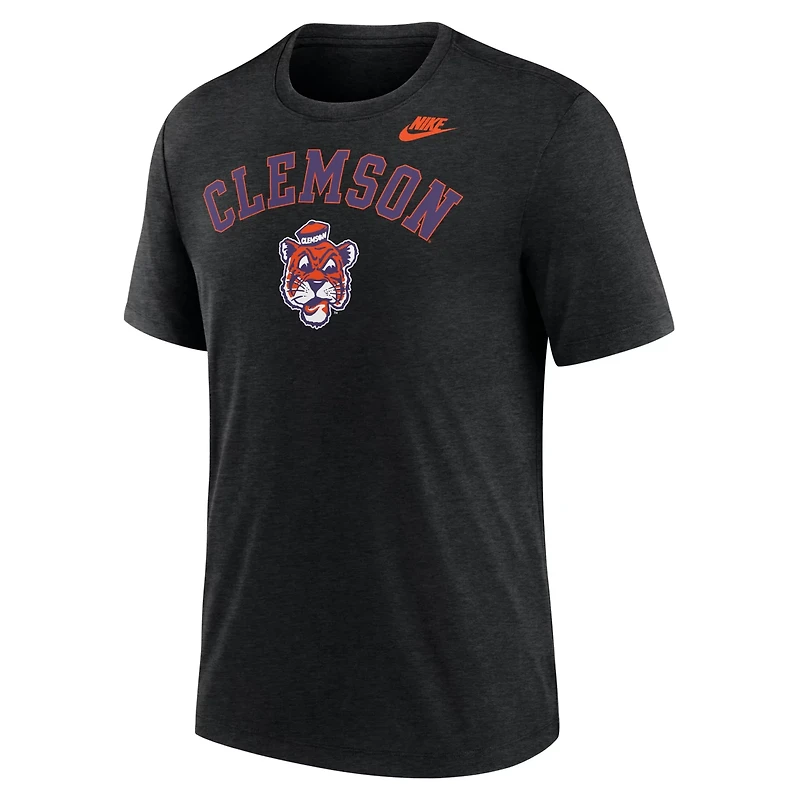 Nike Heather Clemson Tigers Legacy Arch Tri-Blend T-Shirt