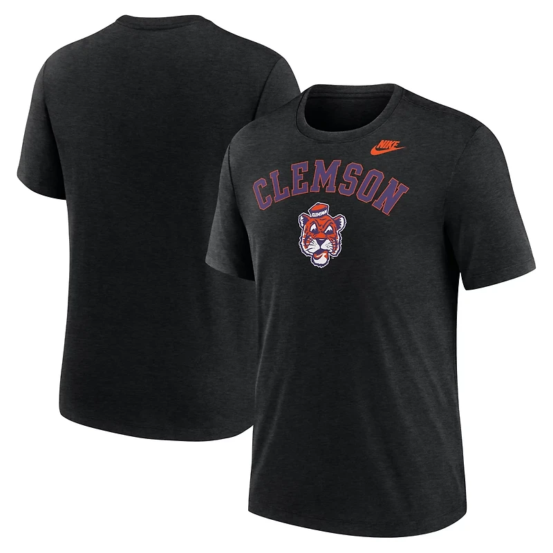 Nike Heather Clemson Tigers Legacy Arch Tri-Blend T-Shirt